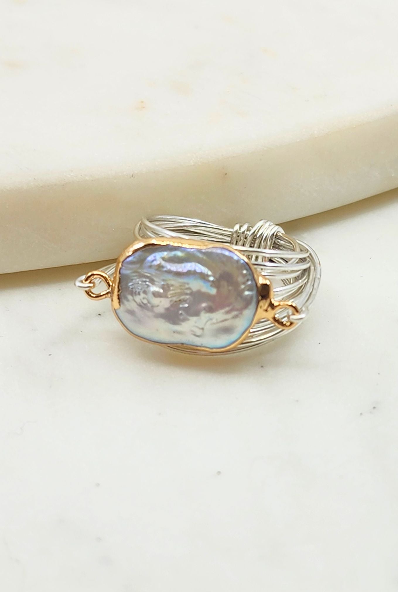 Torrey Ring with Freshwater Pearl