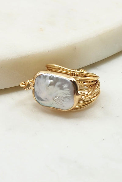 Torrey Ring with Freshwater Pearl