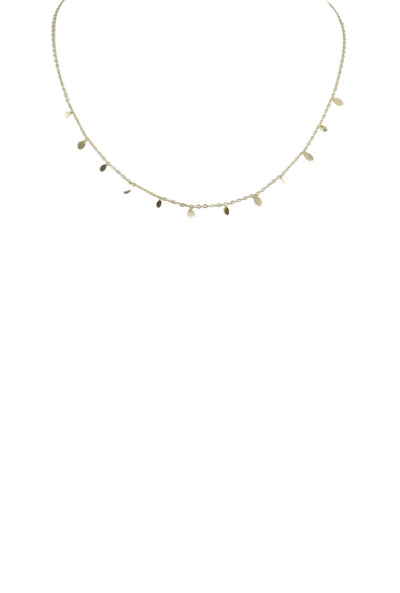 Dainty Ibiza Style Necklace with Oval