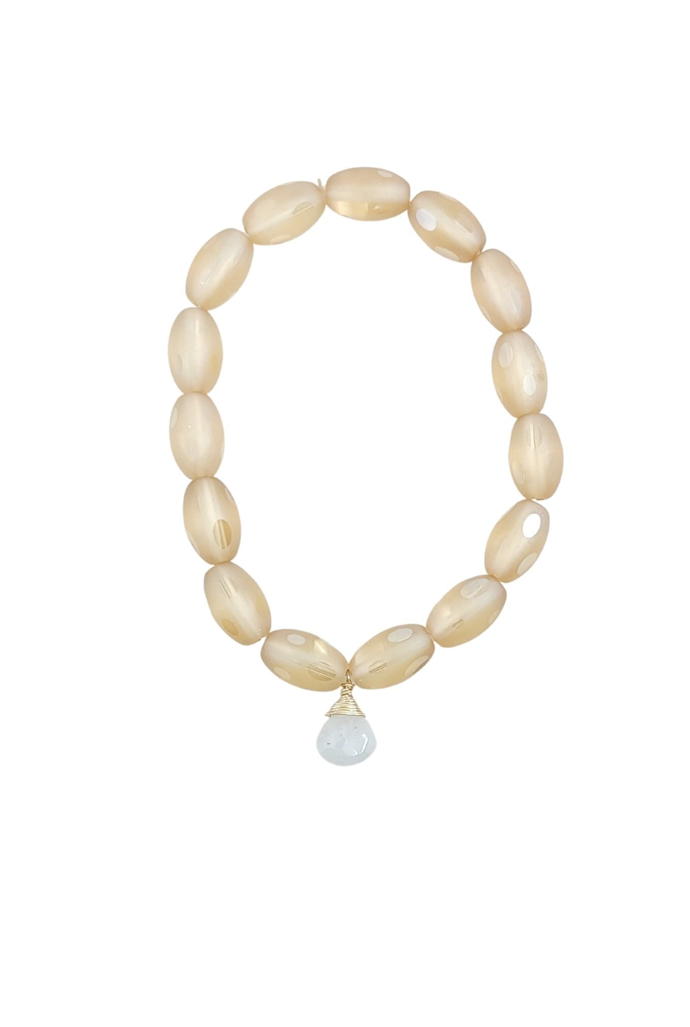 Iced Gold Bracelet with Moonstone in Gold