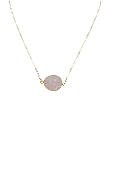 Mrs. Parker Necklace in Rose Quartz