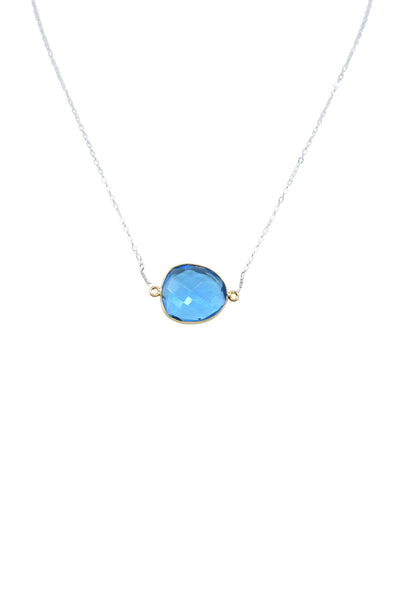 Mrs. Parker Demi Fine Necklace in Blue Topaz