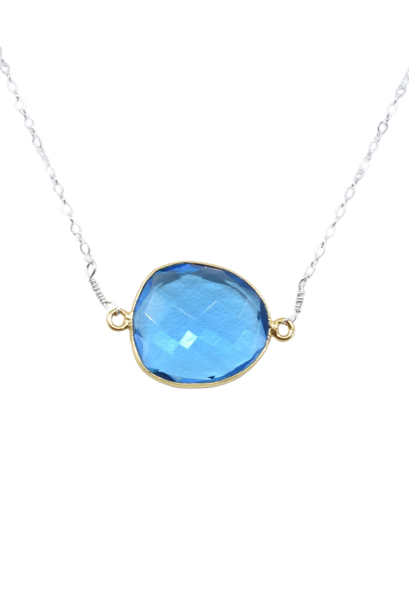 Mrs. Parker Demi Fine Necklace in Blue Topaz