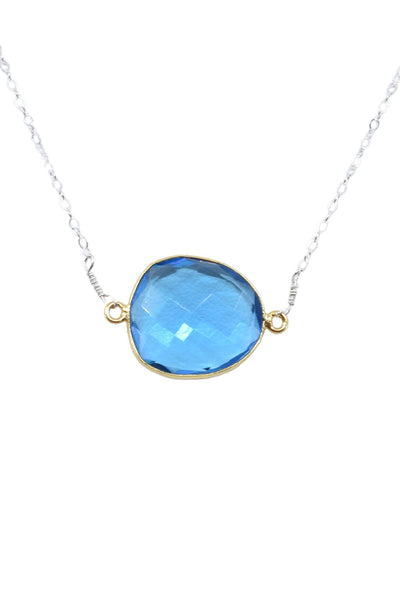 Mrs. Parker Demi Fine Necklace in Blue Topaz