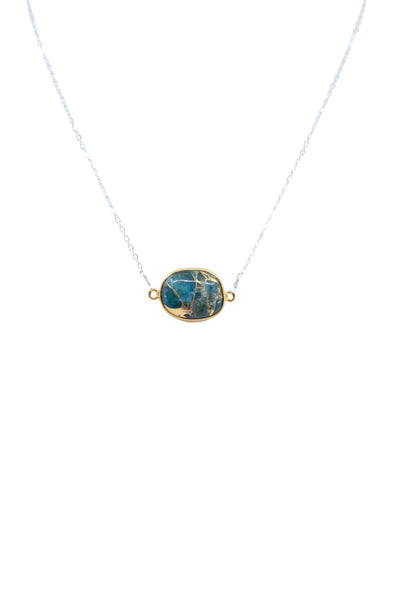 Mrs. Parker Demi Fine Necklace  in Teal Mojave Copper Turquoise