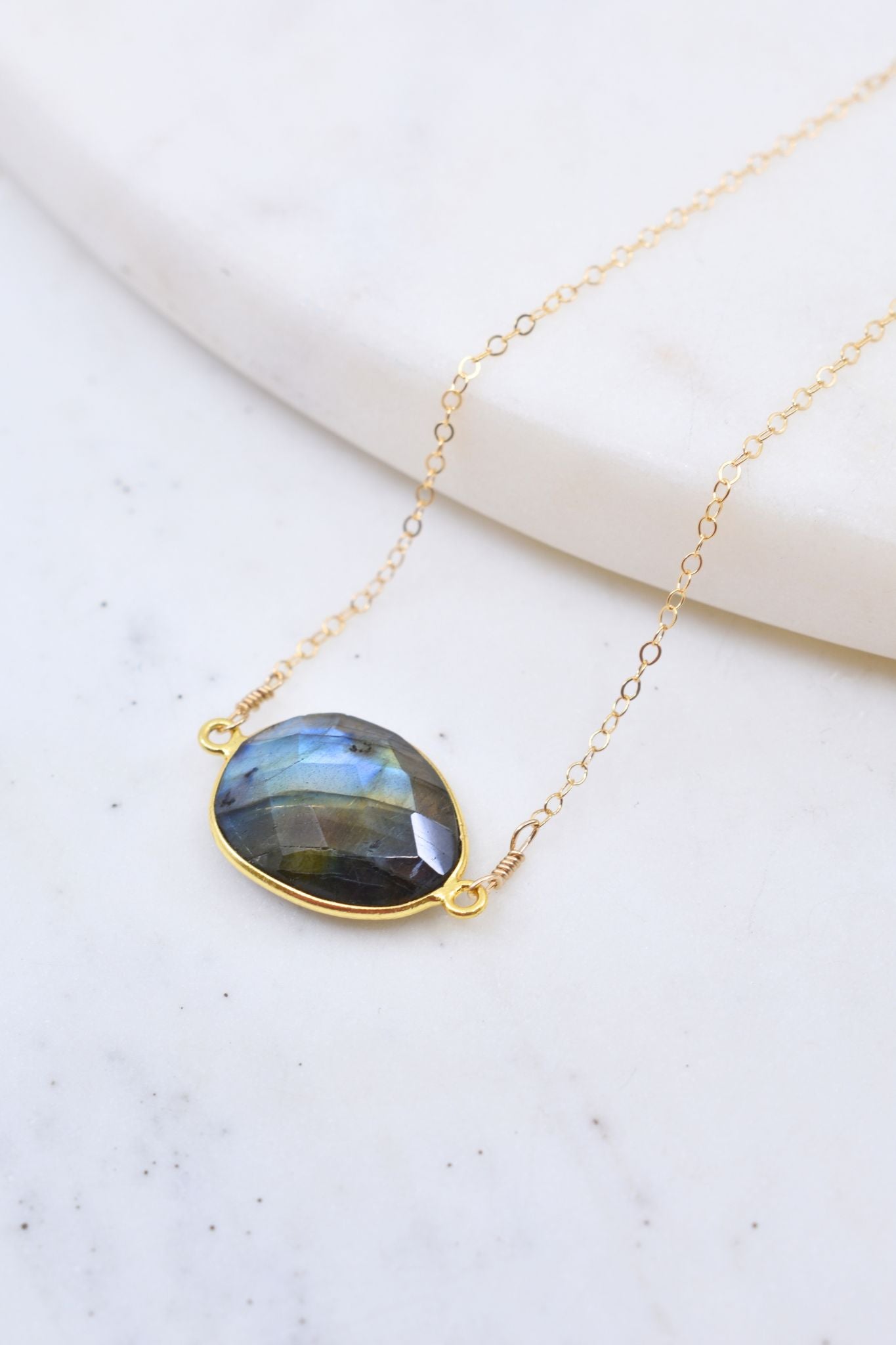 Mrs. Parker Necklace in Labradorite