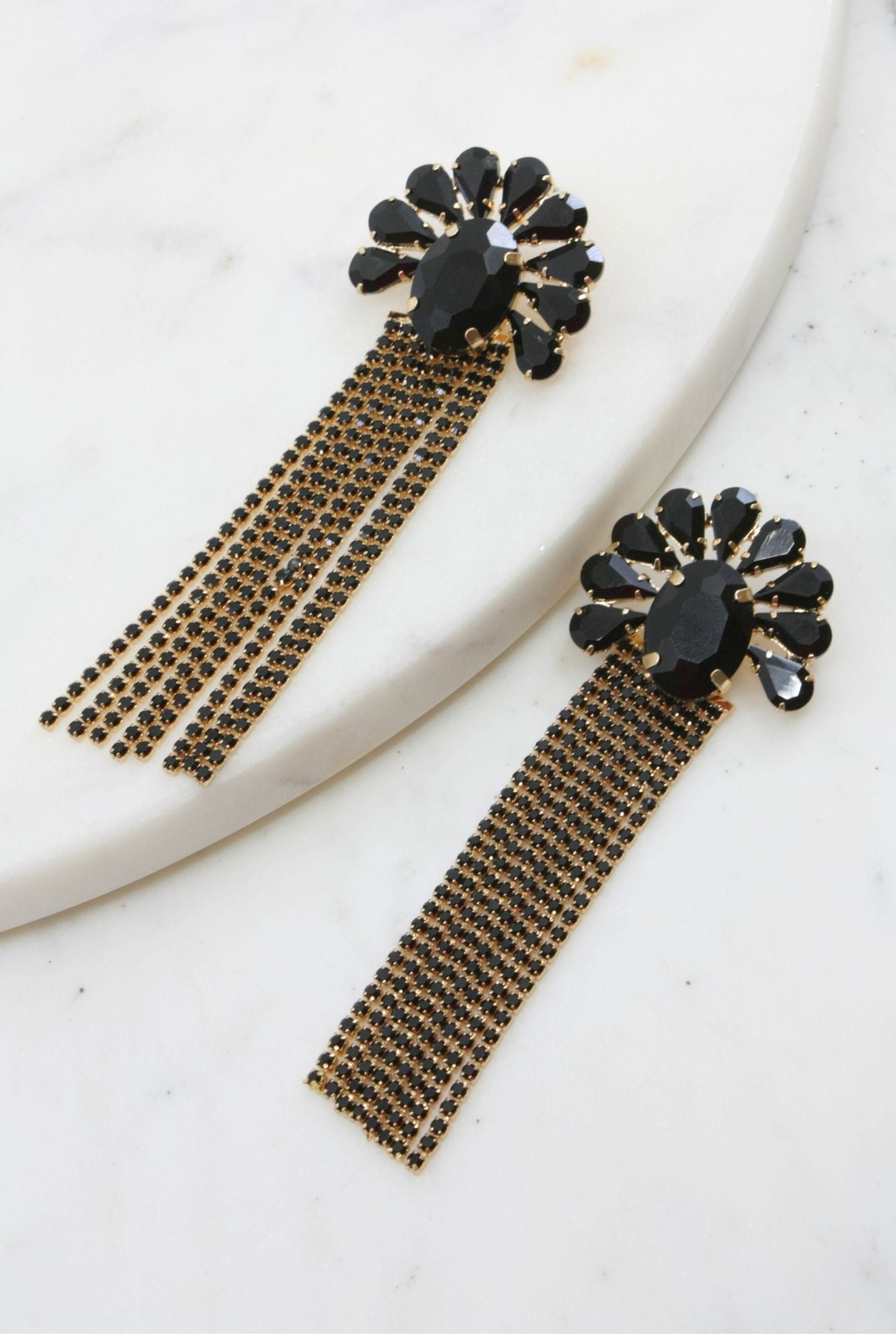 Black Tassel Earrings