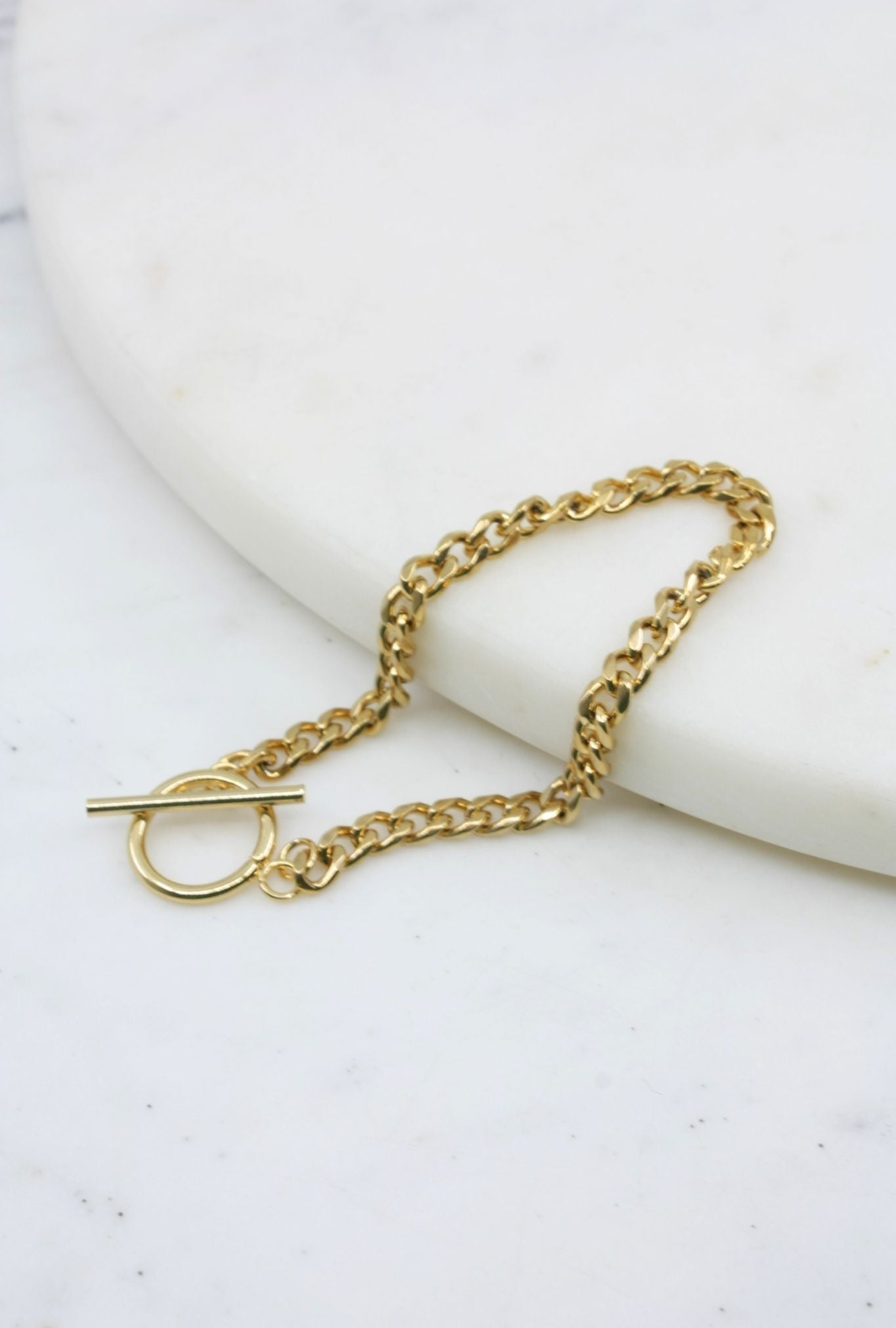 Curb Chain Lariat Bracelet