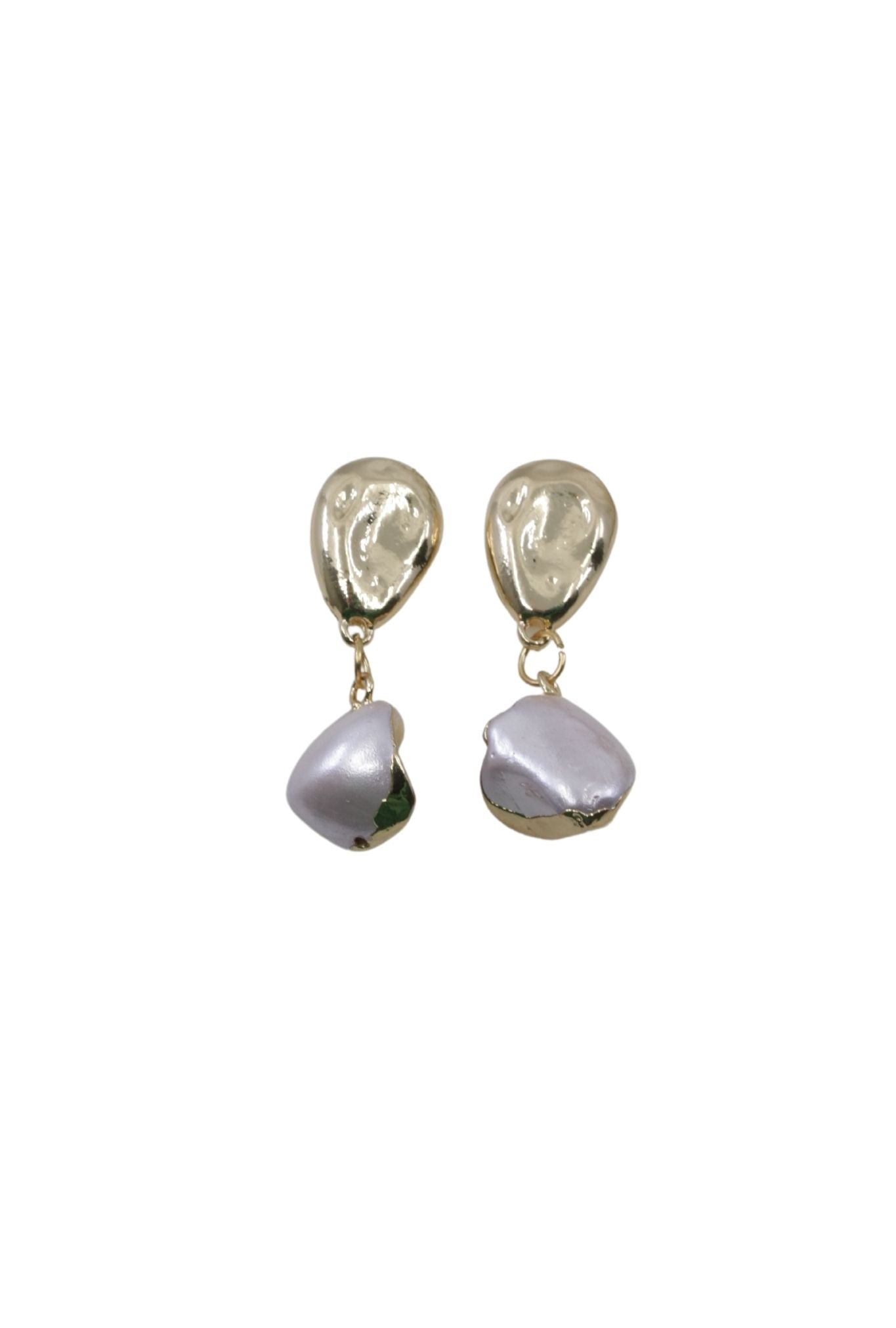 Gold and Pearl Drop Earrings