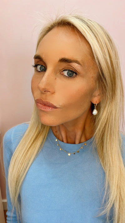 Simple Ibiza Gold Necklace with Small Circle Accents