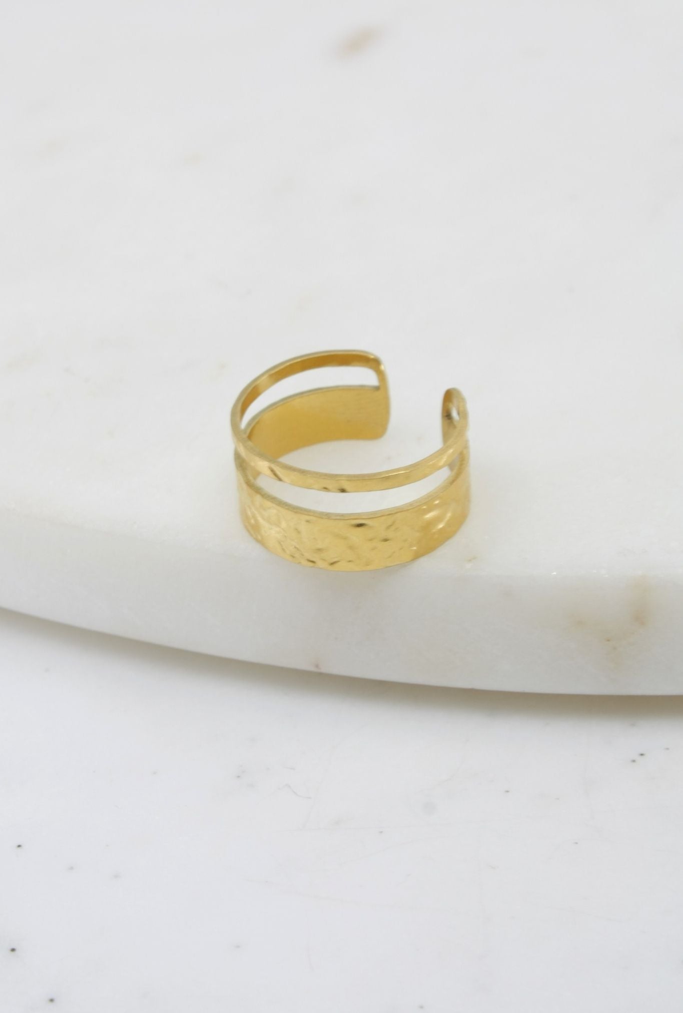 Double Band Gold Accent Ring