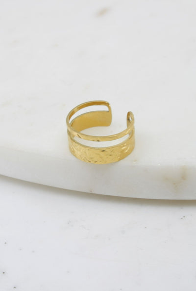 Double Band Gold Accent Ring