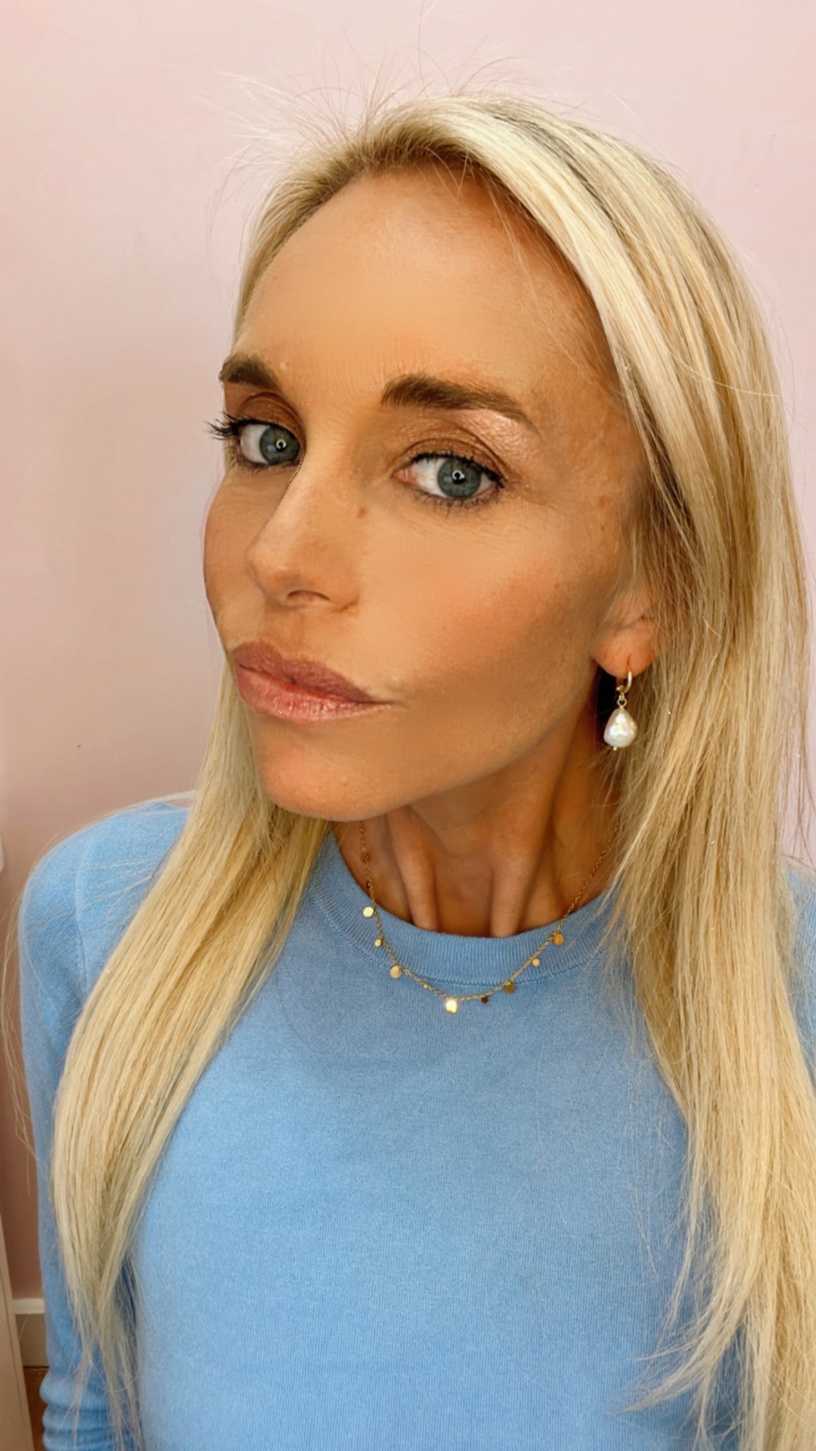 Short Pearl Drop Earrings