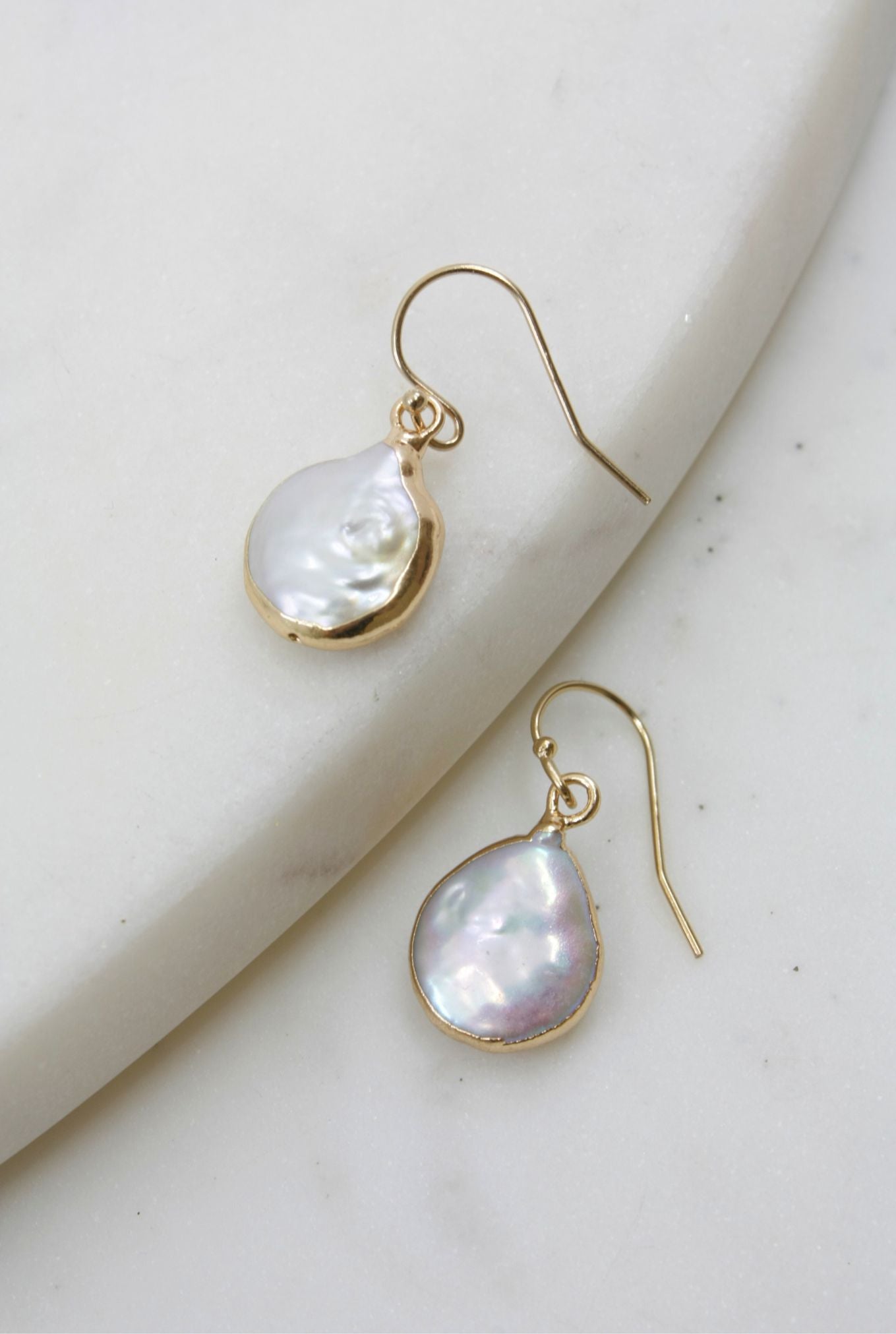 Small Gold Plated Pearl Earrings