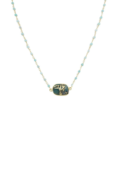Mrs. Parker Endless Summer Necklace in Teal Turquoise Mojave