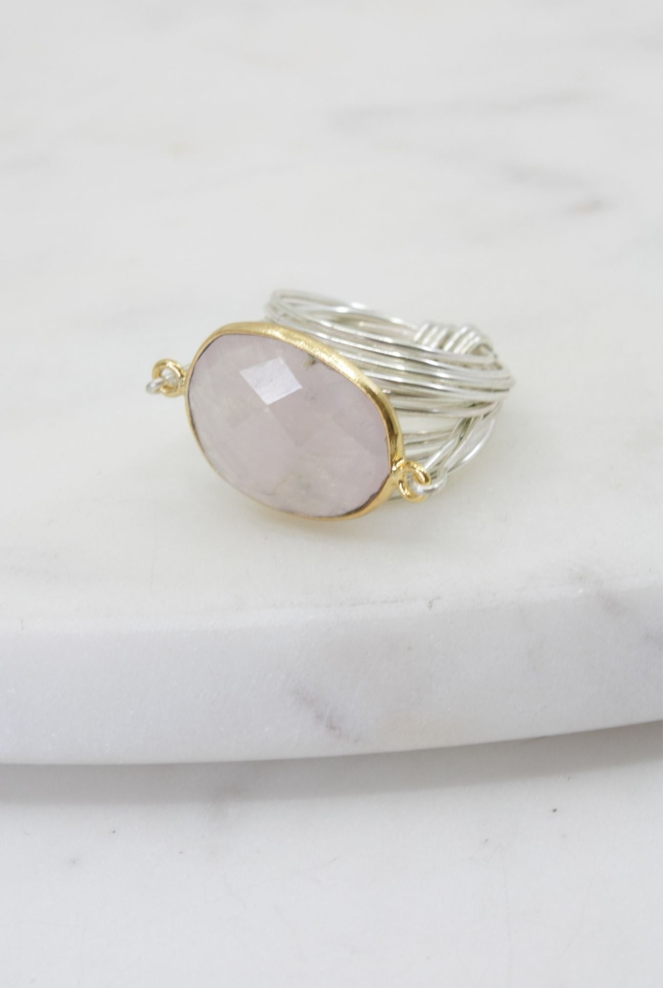 Torrey Ring with Rose Quartz