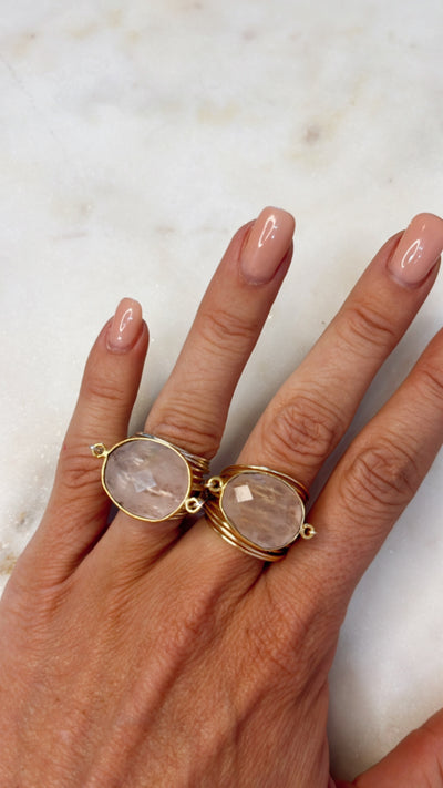 Torrey Ring with Rose Quartz