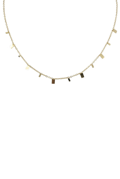 Dainty Ibiza Style Necklace with Squares