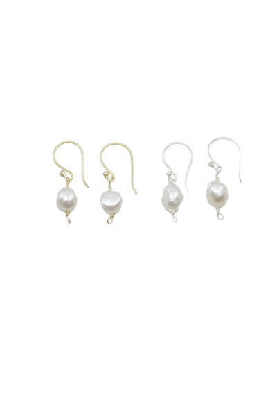 Jill Short Drop Pearl Earrings