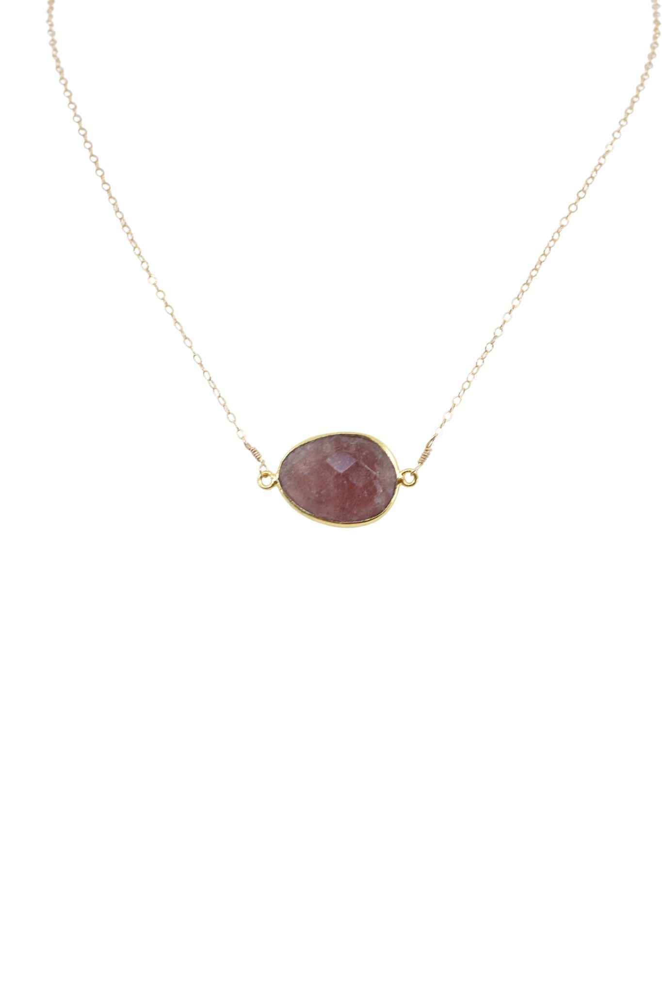 Mrs. Parker Necklace in Cherry Quartz