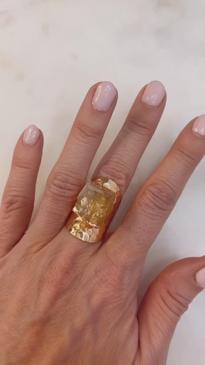 Cocktail Ring with Citrine Stone