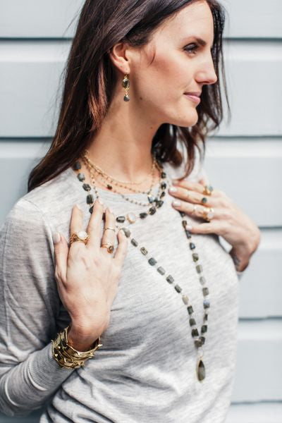 Victoria Ojai Earring in Labradorite