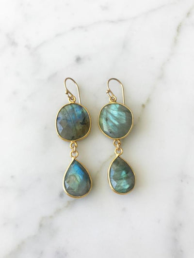 Rome Earrings in Labradorite