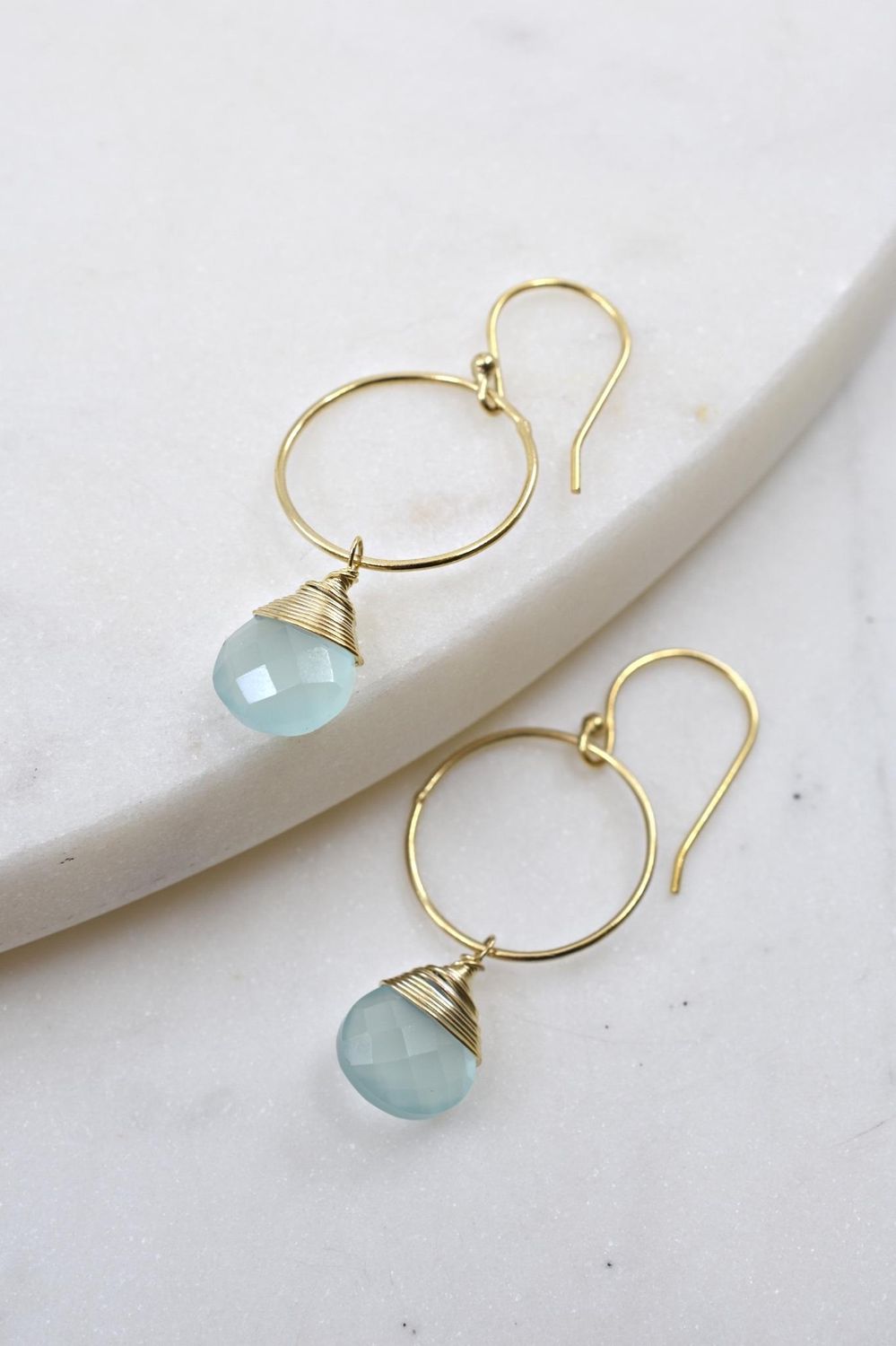 Yuliya Earrings in Chalcedony