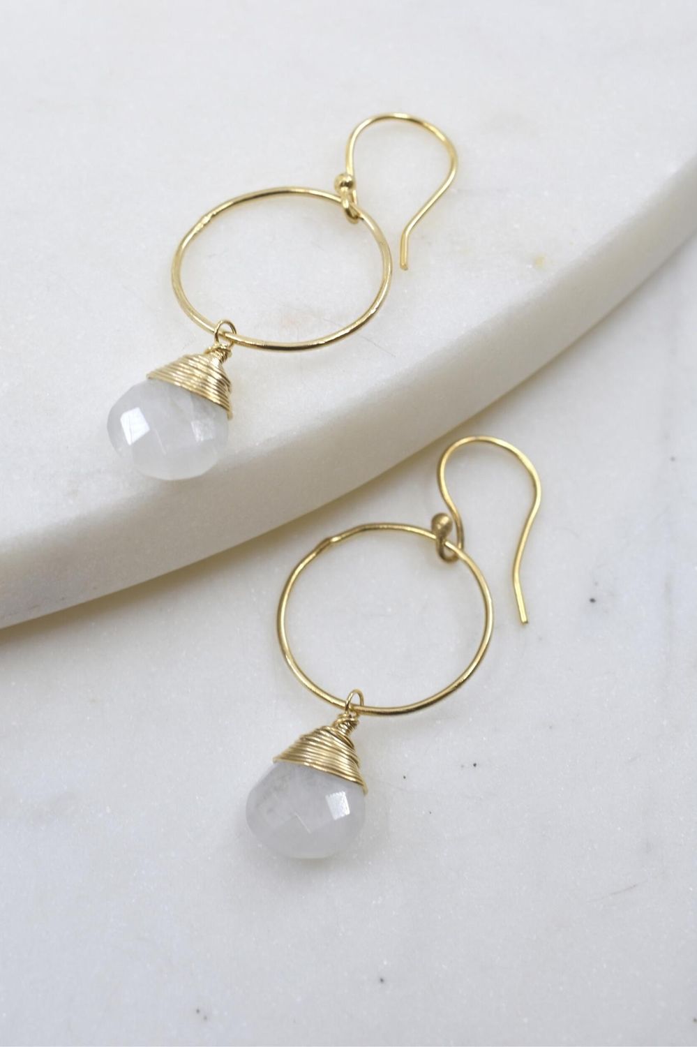 Yuliya Earrings in Moonstone