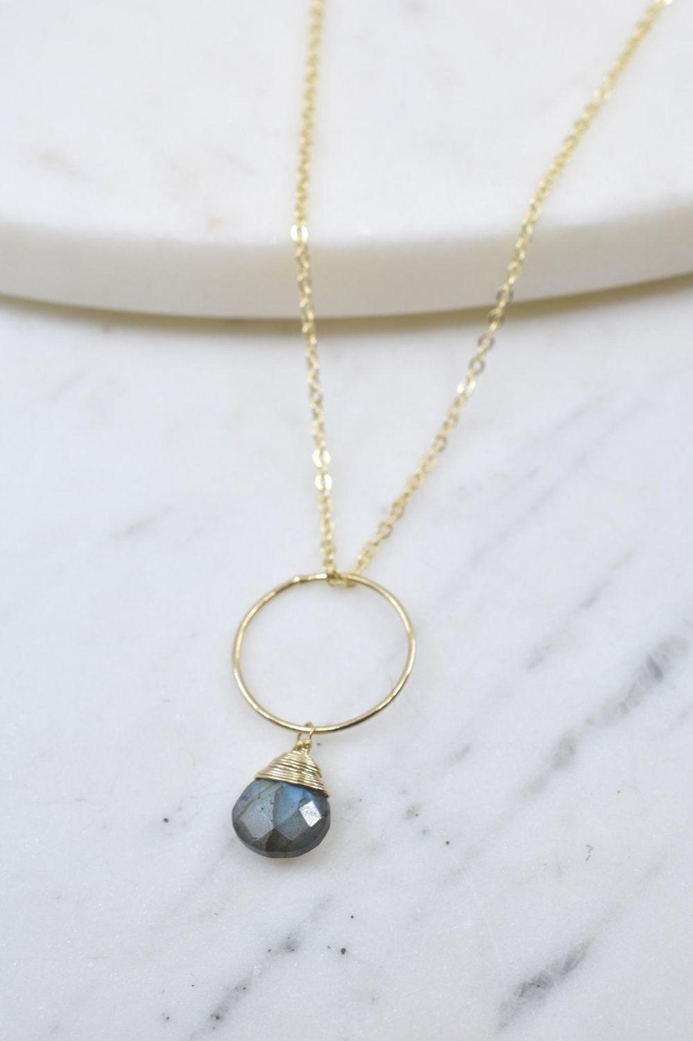 Yuliya Demi Fine Necklace in Labradorite