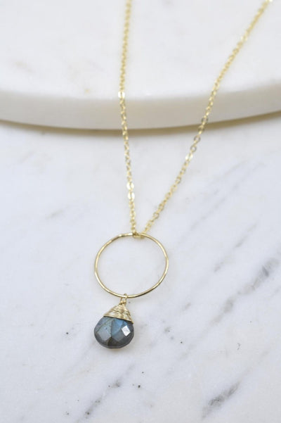 Yuliya Demi Fine Necklace in Labradorite