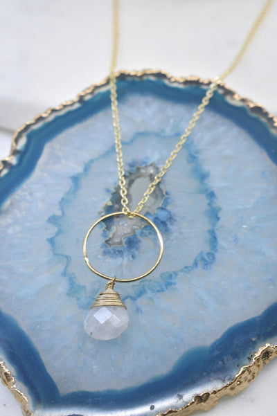 Yuliya Necklace in Moonstone