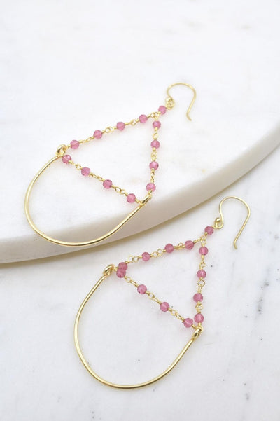 Pink Tourmaline Earrings