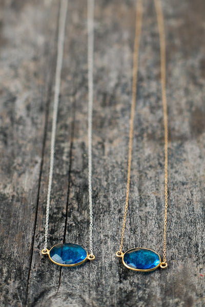 Mrs. Parker Demi Fine Necklace in Blue Topaz
