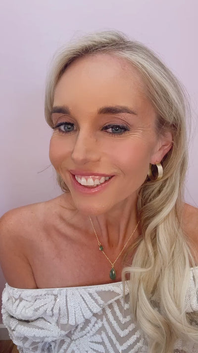 Wide Gold Hoop Earrings