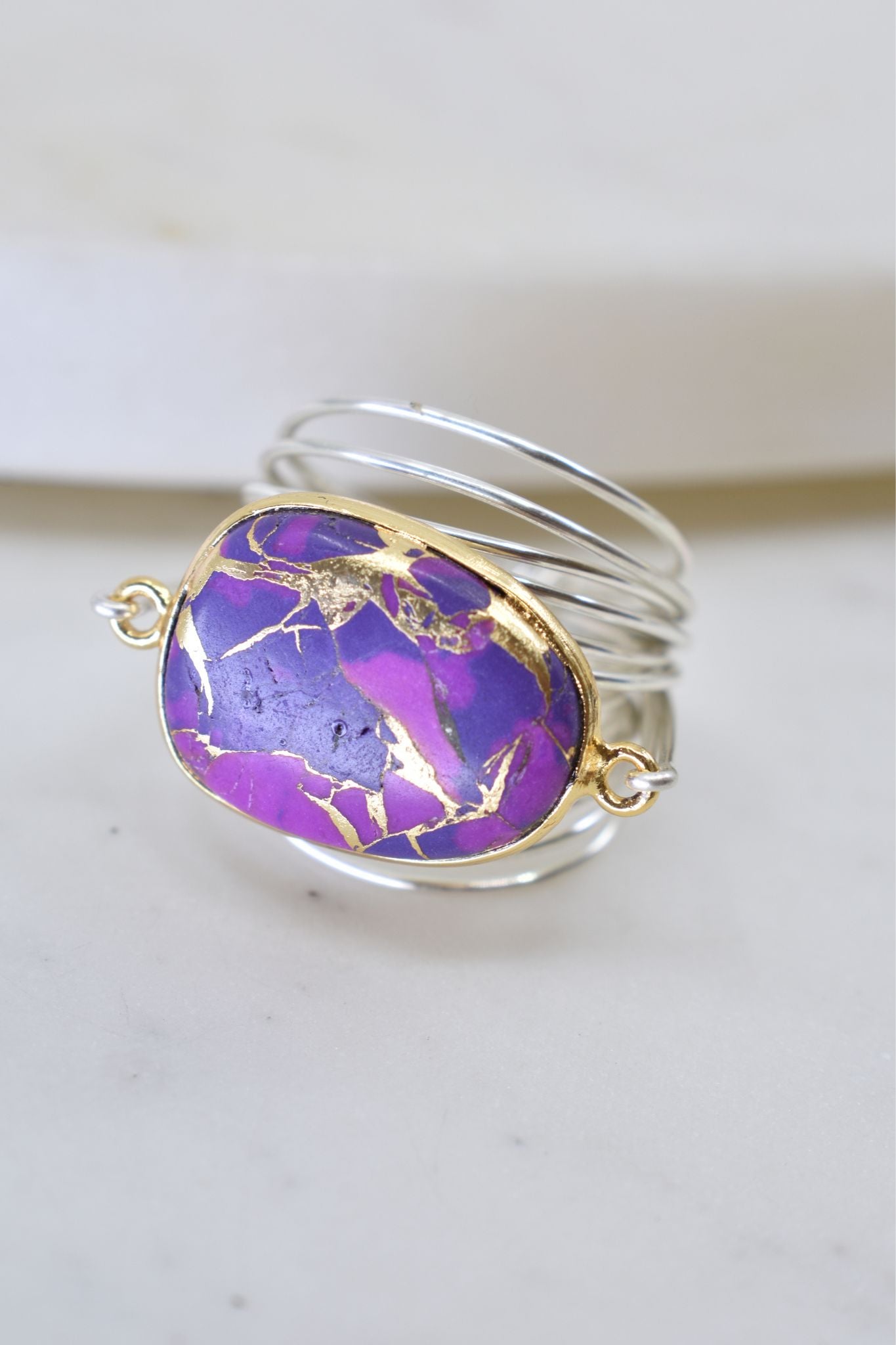 Torrey Ring with Purple Mojave Copper