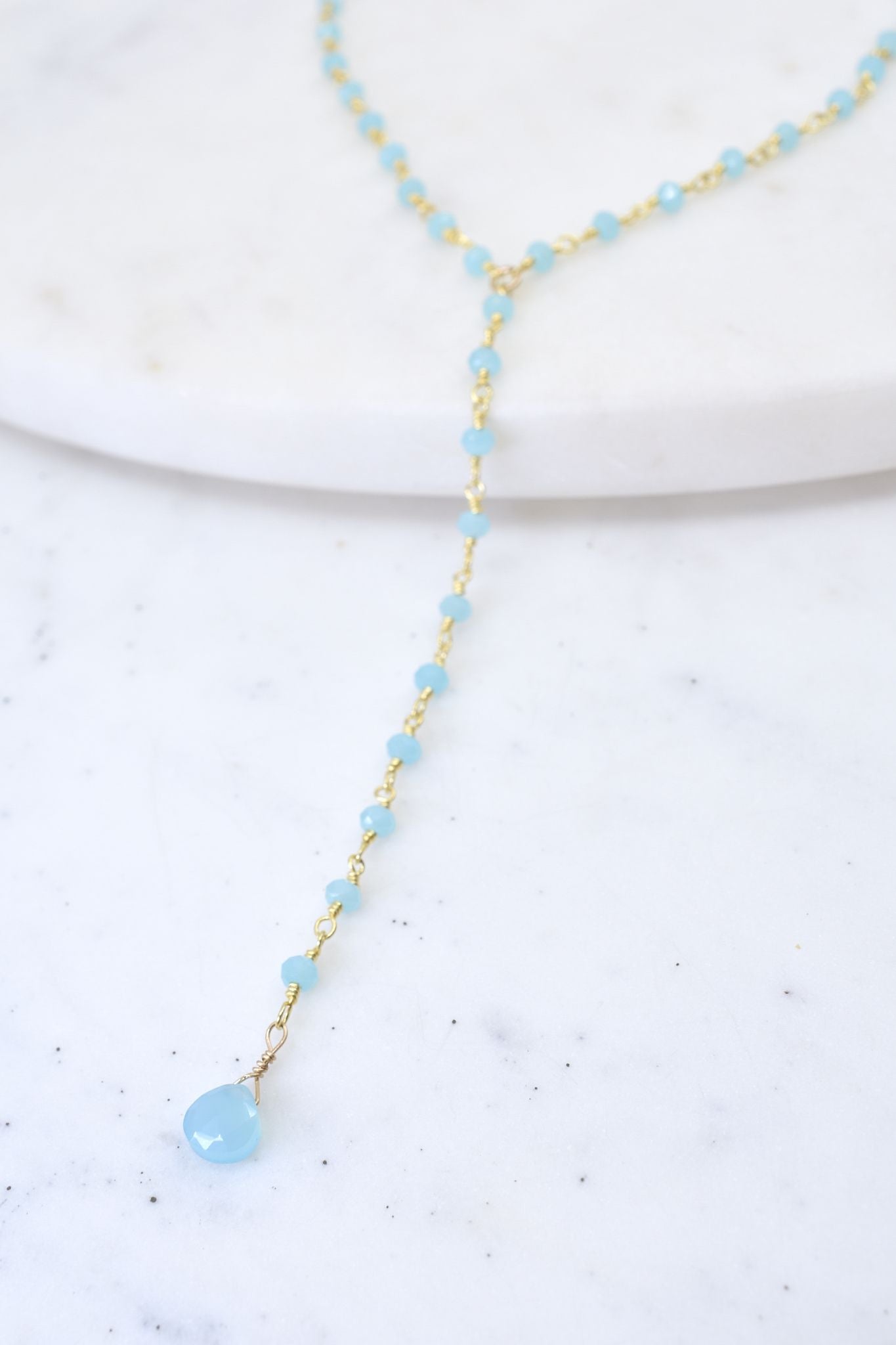 Emmah Necklace in Chalcedony