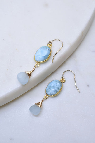 Victoria Ojai Earring in Larimar