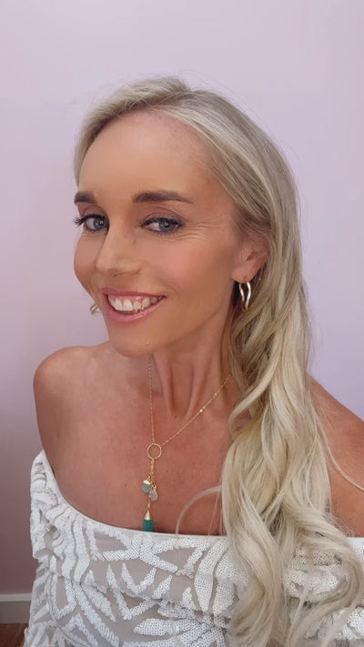 Wavy Gold Hoop Earrings
