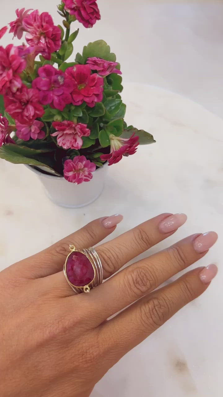 Torrey Ring with Ruby