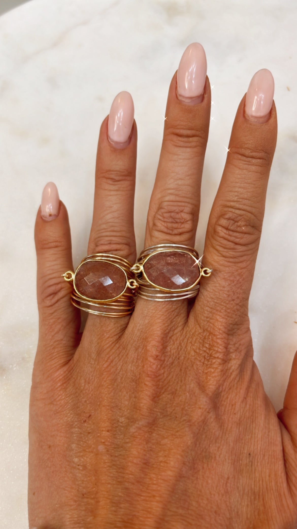 Torrey Ring with Cherry Quartz