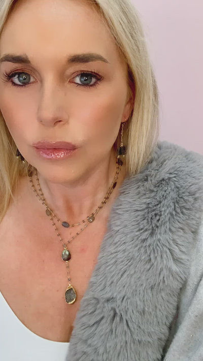 La Jolla Earring in Labradorite