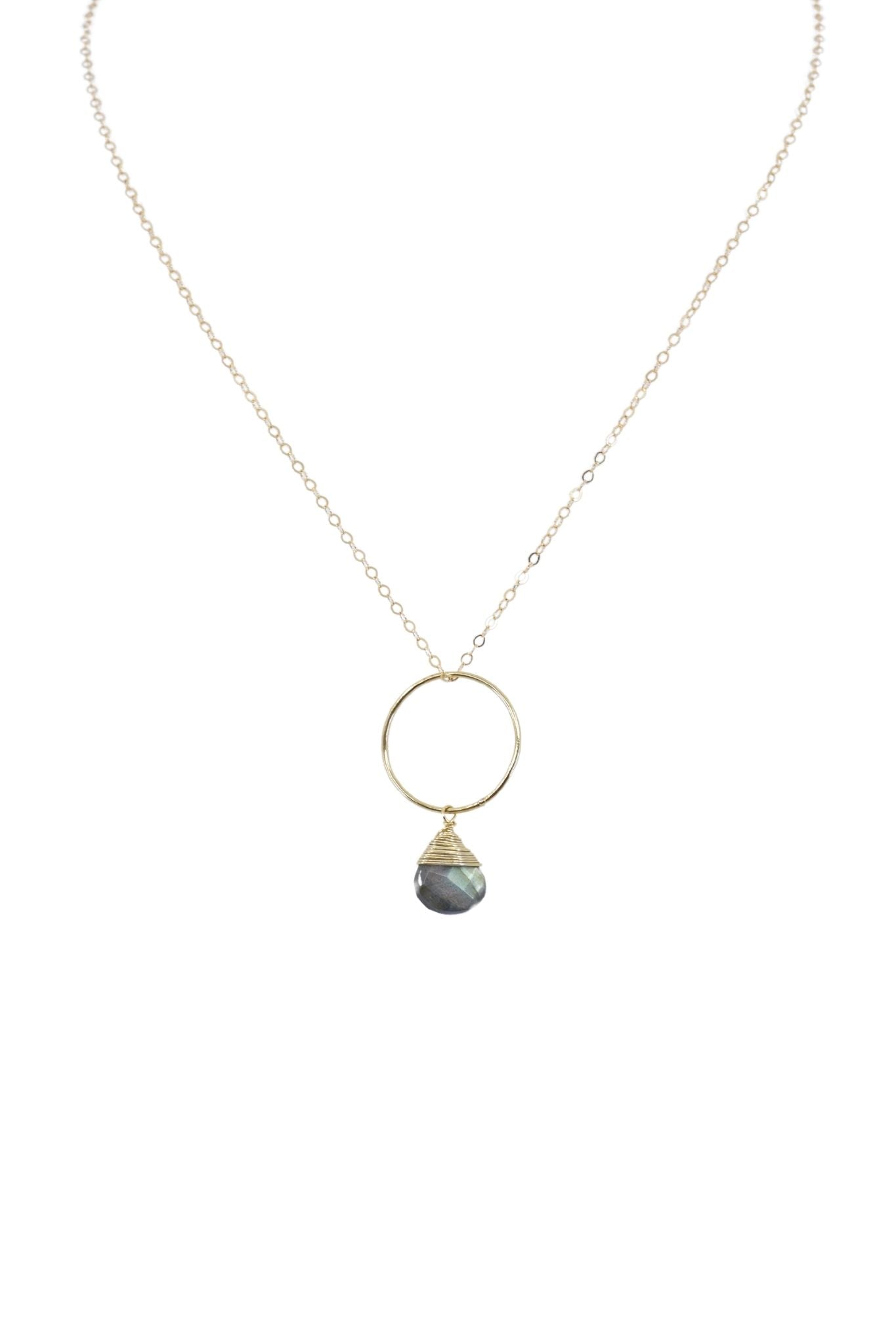 Yuliya Demi Fine Necklace in Labradorite