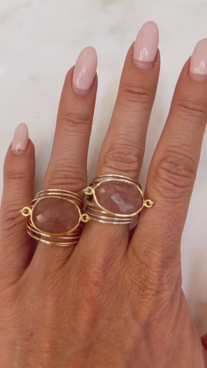 Torrey Ring with Cherry Quartz