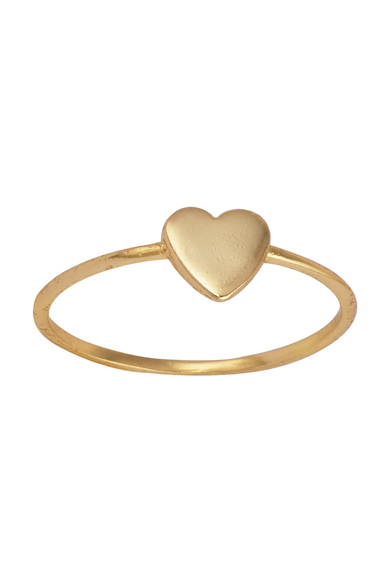 Gold Ring with Heart Pendant