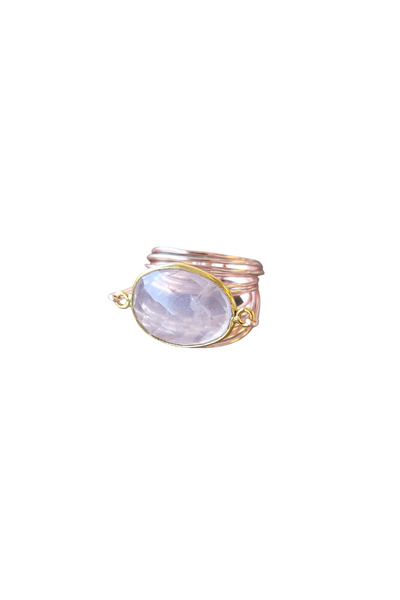 Torrey Ring in Rose Gold with Rose Quartz