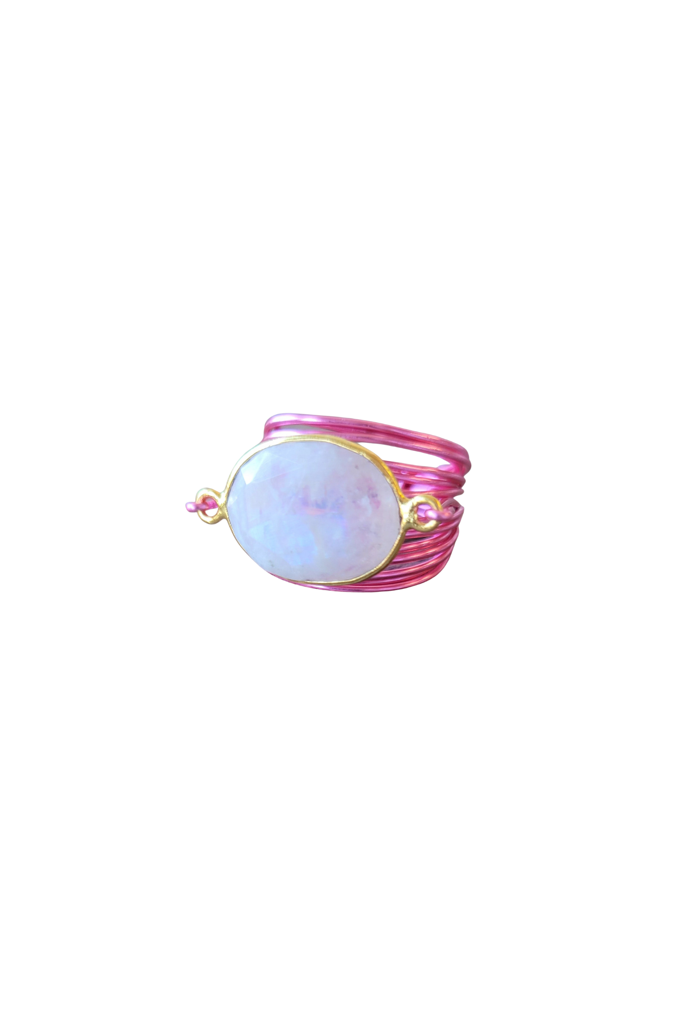 Torrey Ring in Hot Pink with Moonstone