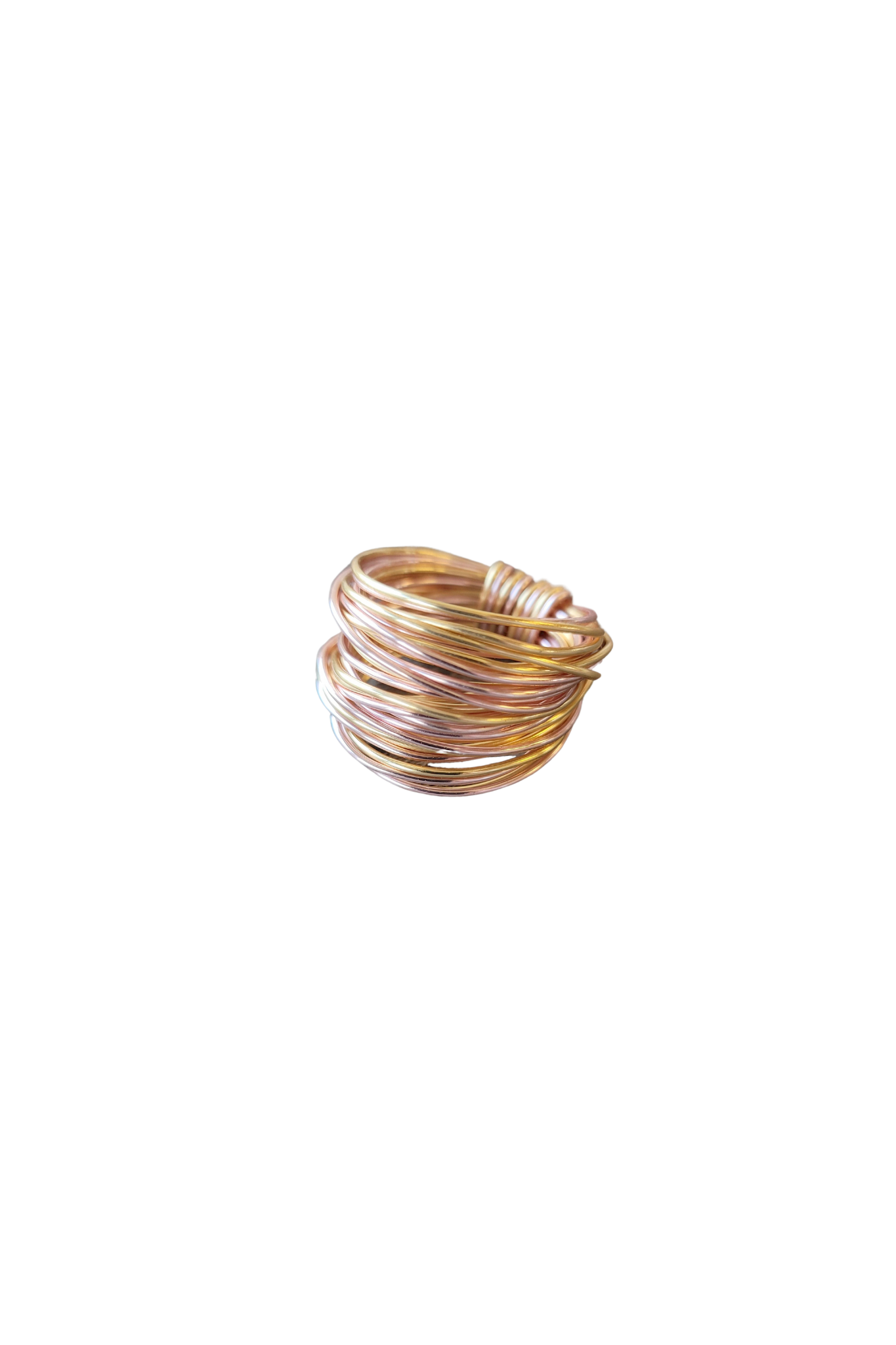 Marcia Wire Wrap Ring in Rose Gold with Gold