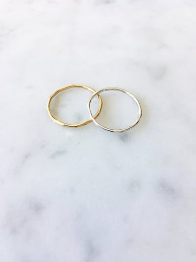 Hammered Knuckle Demi Fine Ring