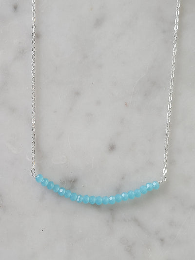 Michelle Bar Necklace in Chalcedony